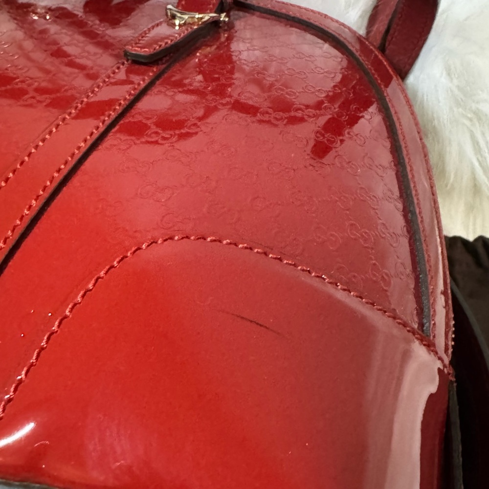 Gucci Red Satchel with Microguccissima Leather - Picture 16 of 16